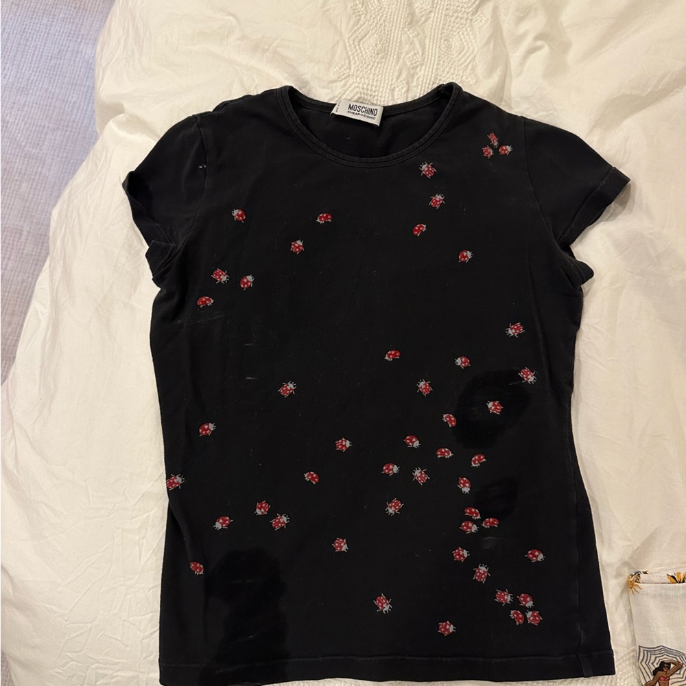 Moschino vintage tee shirt with ladybugs